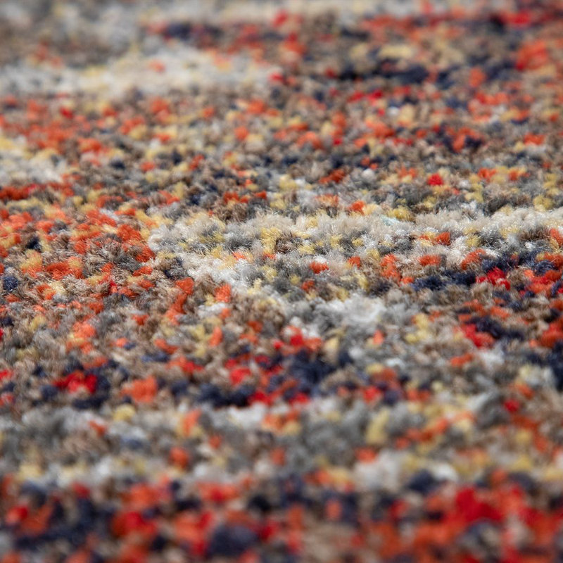 Tapis oriental rouge / orange / gris Geil, Rectangle 5 pi 3 po x 7 pi 3 po