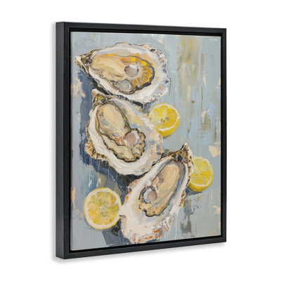  Oysters & Lemon Slices Canvas Wall Art by LSR Design Studio