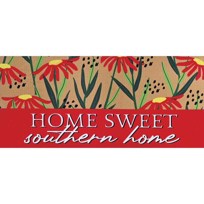 Paillasson Insert Home Sweet Southern Home 22 x 10