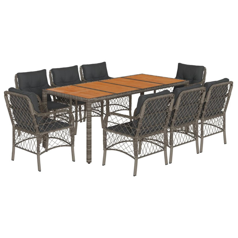  Garden Dining Set Grey