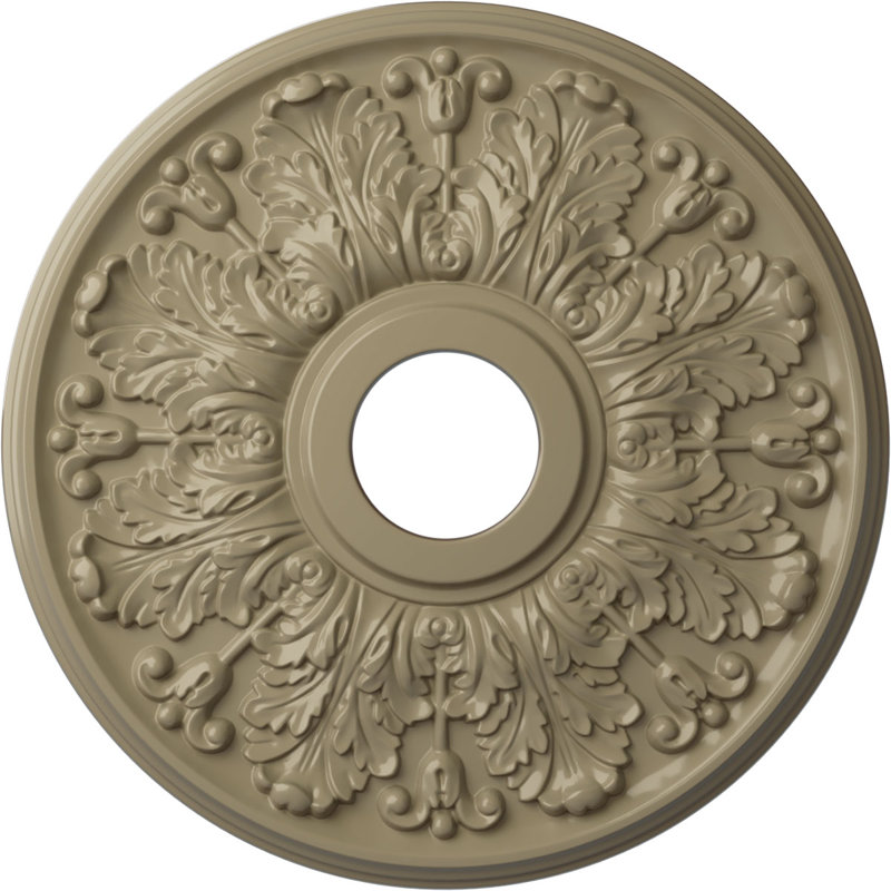 Médaillon de plafond Endurathane Granada, DE 15 3/4 po x P 5/8 po (convient aux auvents jusqu'à 4 1/4 po), fini étain peint à la main