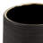 Porcelain Ceramic Ribbed Black Decorative Vase with Gold accents-1215146346