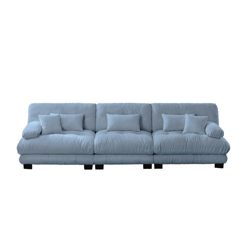 3-Seater Sectional Sofa Modular Deep Seat Sofa Couch , Chenille Sofa Soft Comfy Upholstered Furniture For Living Room, Apartment, Studio, Office,Chenille