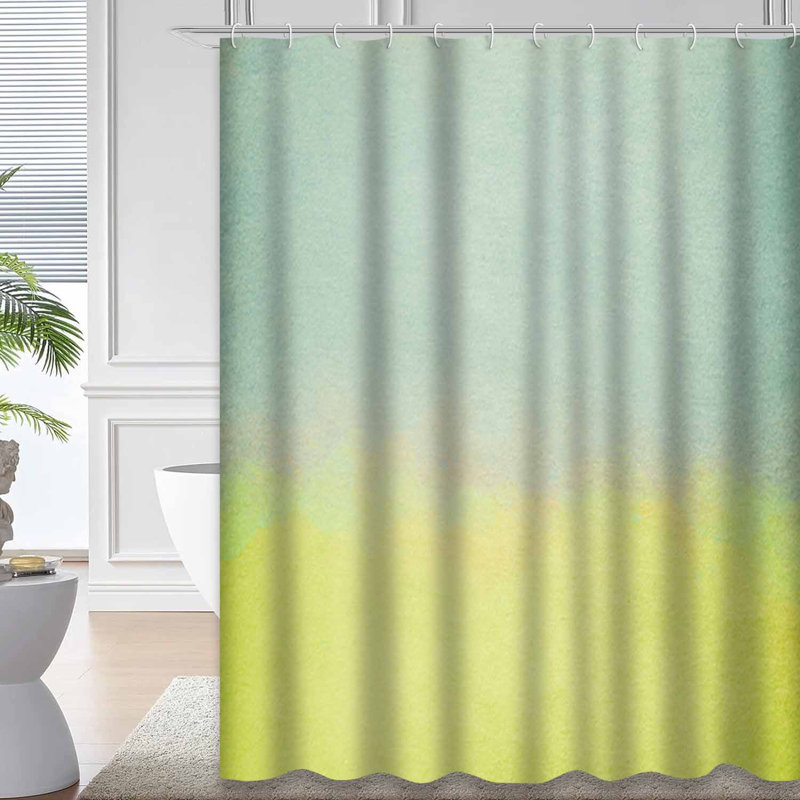 Rideau de douche bleu imperméable, rideaux de douche pour la salle de bain avec 12 crochets, 72" L x 78" W