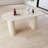 Dining Table And Irregular Side Table, 4-8 Person Dining Table, Thick Engineering Wood Round Wave Table Legs