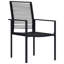 5 Piece Garden Dining Set Black PVC