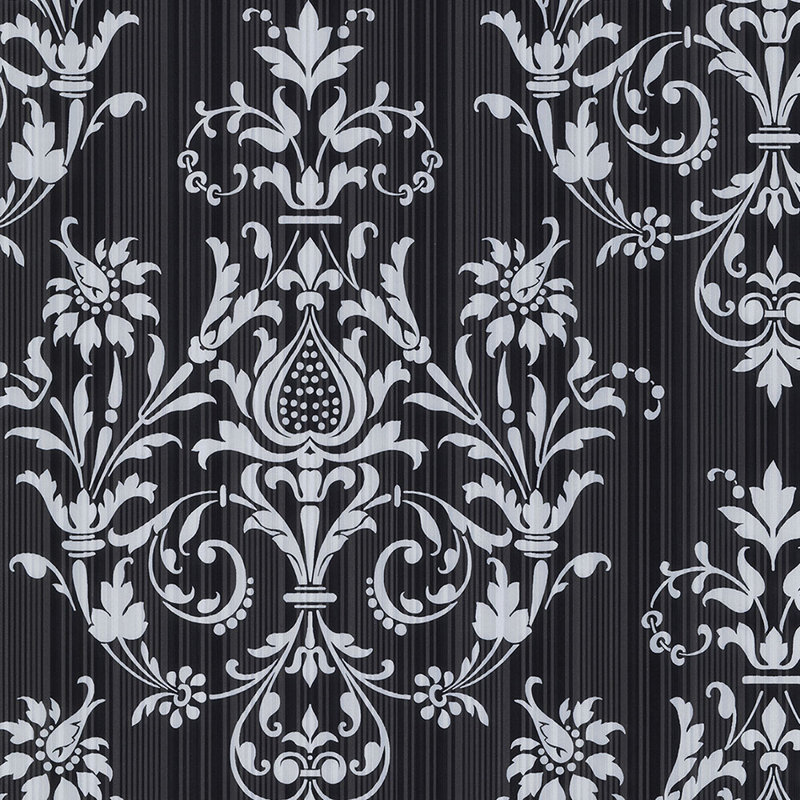 Rouleau de papier peint L 32,7 pi x l 20,5 po , Argent métallique / noir