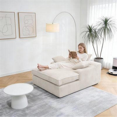 Chaise longue d'intérieur 67 po x P 56 po