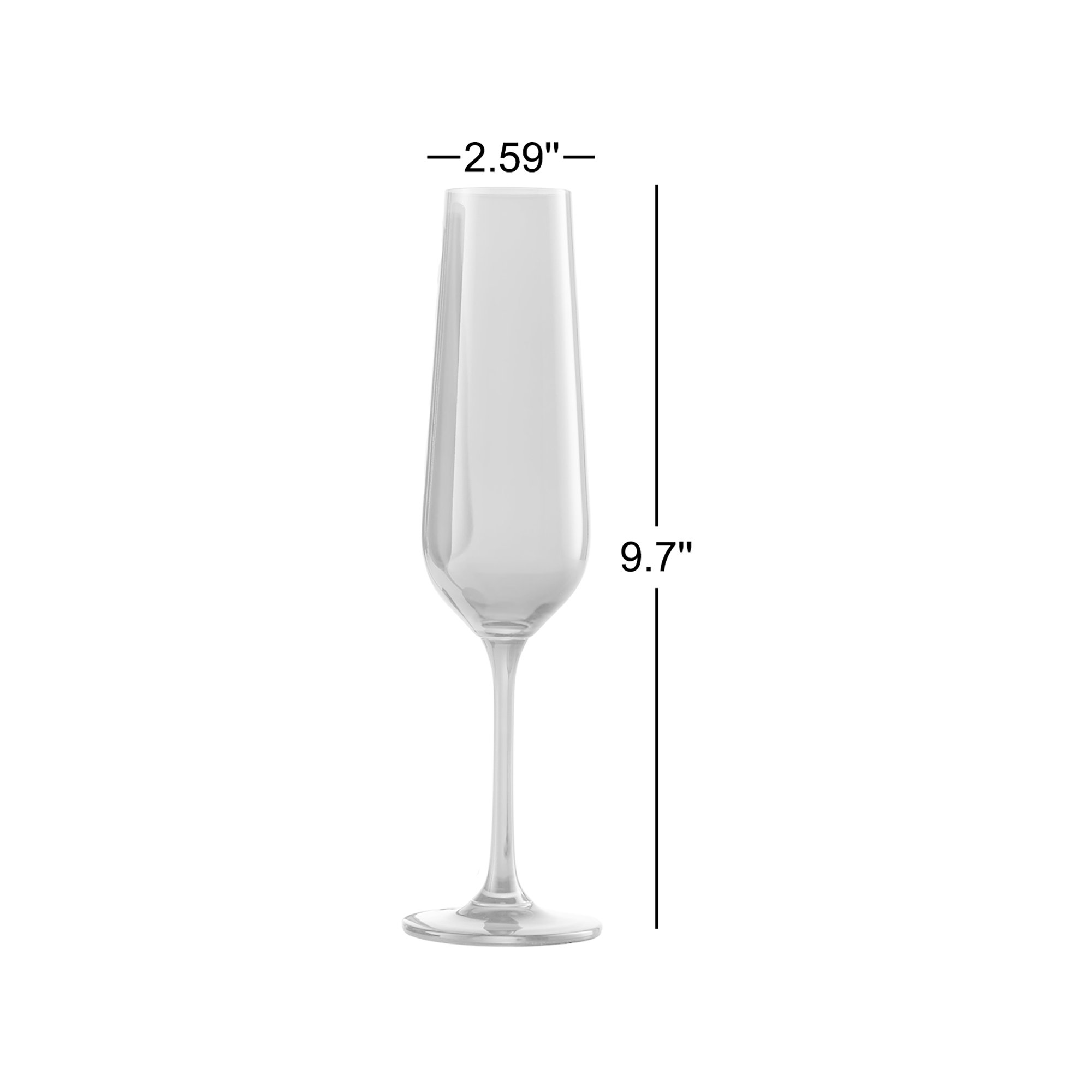 Sheer Flute 8oz, Magenta