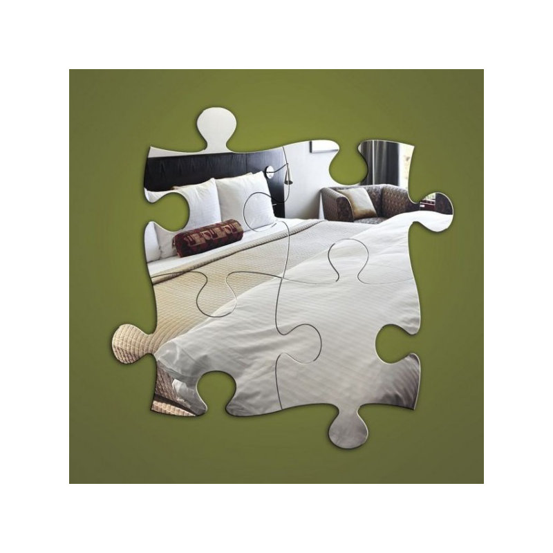 Flat Wall Mirror, 61 cm H x 61 cm W x 0.3 cm D