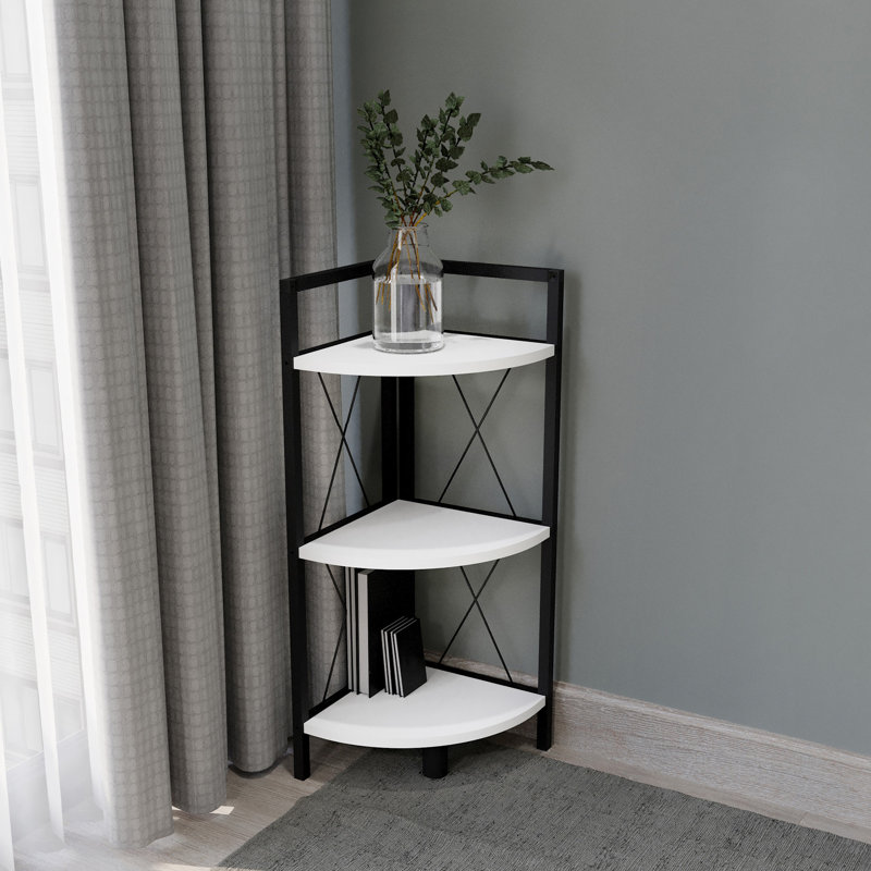 Addley Bookcase, White, (4 Shelves) 123cm H x 34cm W x 34cm D.