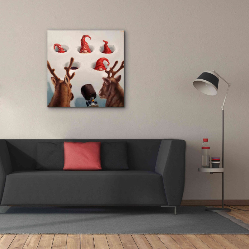 «Epic Graffiti» «WhackAnElf» par Lucia Heffernan, art mural sur toile, H 37 po x l 37 po x P 1,5 po