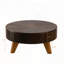 Table basse ronde ronde avec espace de rangement - brun, 31,5 po