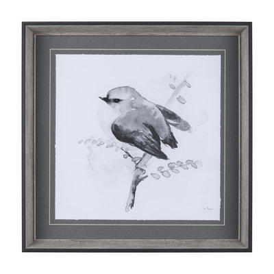 Eastern Blue BW III Hand Embelished Textured Framed Art Print Matted under Glass