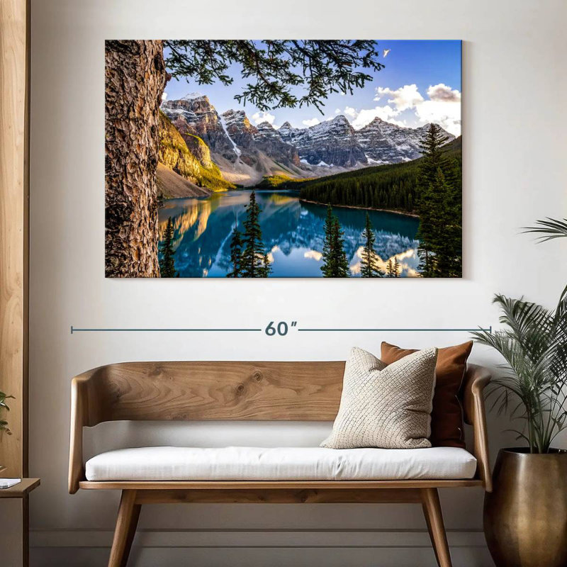 Paysage du lac Alvord Morain, H 34 po x l 51 po