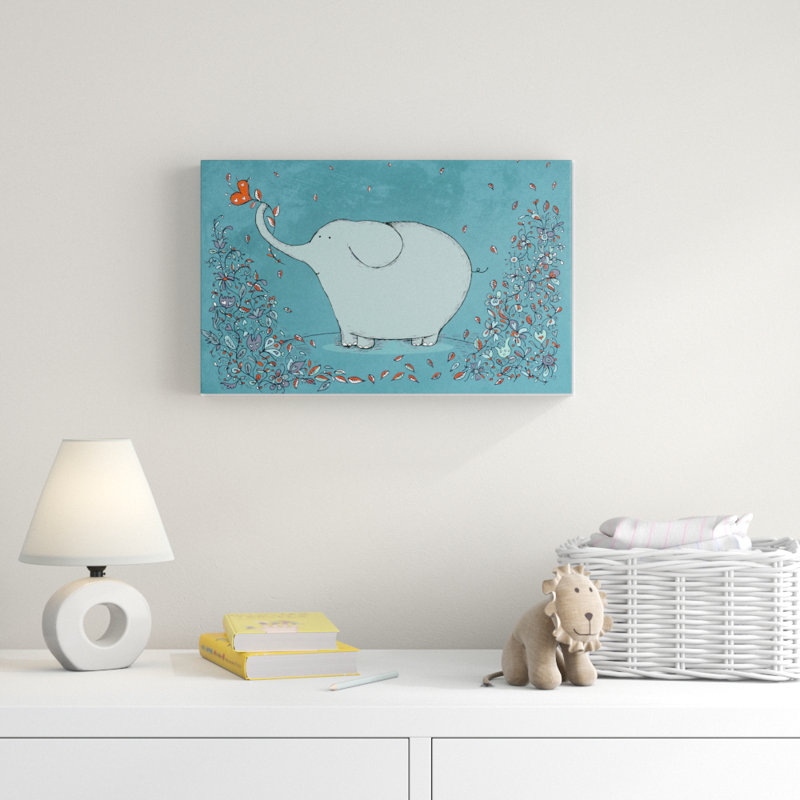 « jardin éléphant », art sur toile, H 22 po x l 32 po x P 2 po
