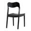 Chaise d'appoint à dossier à lattes en bois massif noir Weller