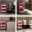 Multifunctional 3-Tier Rolling Metal Kitchen Cart with Handle Pink-604350704
