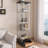 Modern Glass Display Cabinet With Drawer , Antique Cabinet With Led Lights, Tempered Glass Bookshelf,  1-Door Storage Case With 4 Shelves-1363088599