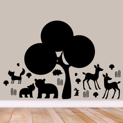 Décalcomanie murale forêt forestière