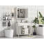 Meuble-lavabo de salle de bain avec lavabo supérieur, armoire à miroir, armoire de rangement moderne avec 2 portes à fermeture douce et 2 tiroirs, meuble-lavabo simple-1722170792