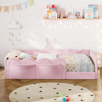 Lit simple tapissier sur pied