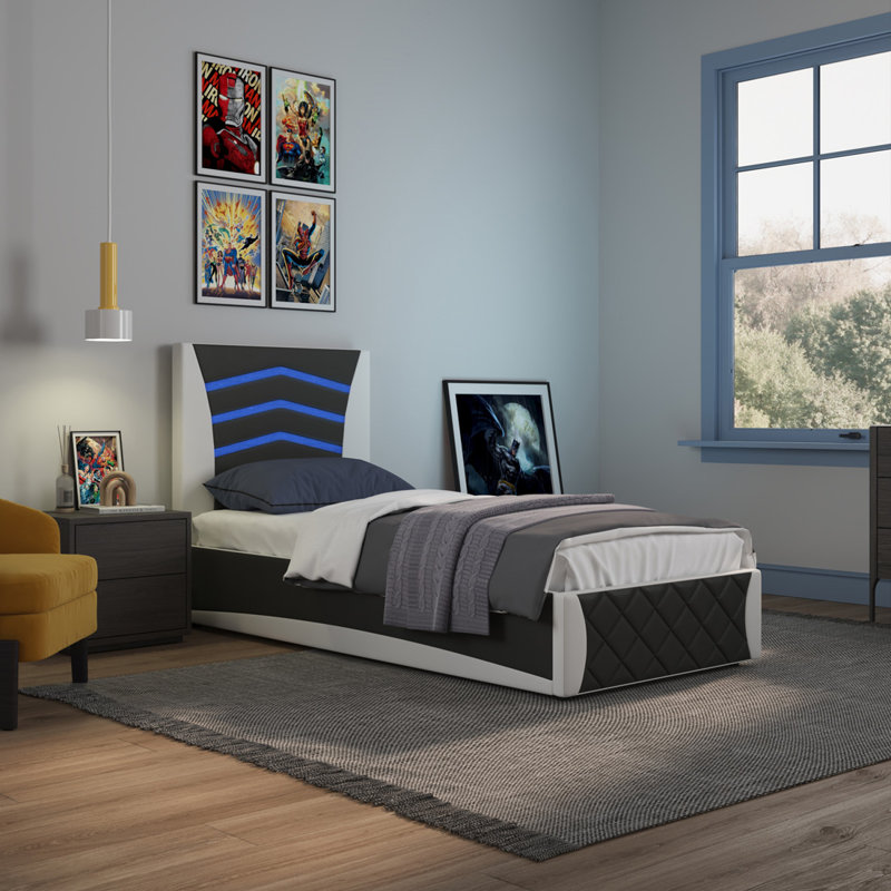 Cyrelle Upholstered Ottoman Storage Bed, White