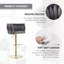Swivel Adjustable Height Bar Stool Modern Velvet Bar Stool with Metal Frame-114288416