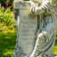 34 po Grande statue d'ange en deuil avec piédestal-130629076