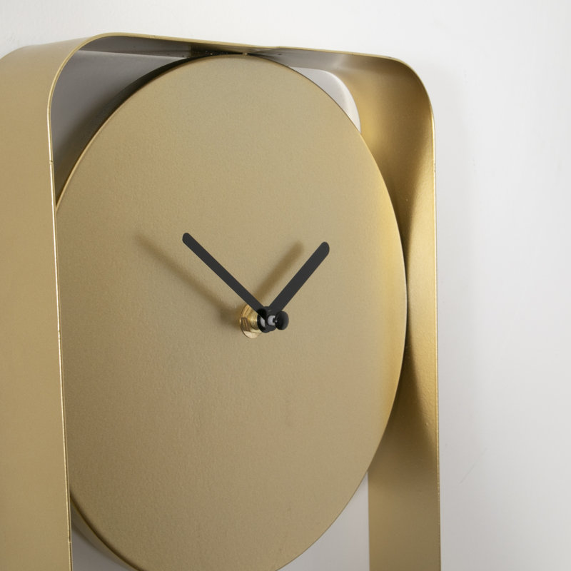 Capressa Metal Wall Clock, Brown/Black/Gold