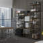 Étagère à livres en fer H 79,9 po x l 74,7 po Kryslin