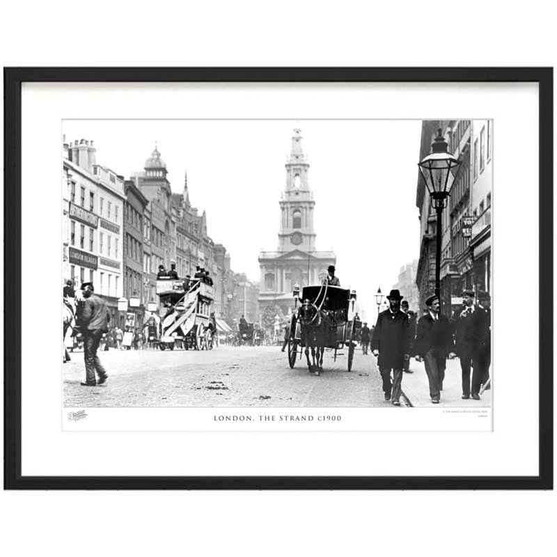 London, The Strand C1900 by Francis Frith - Single Picture Frame Print, 40cm H x 50cm W x 2.3cm D