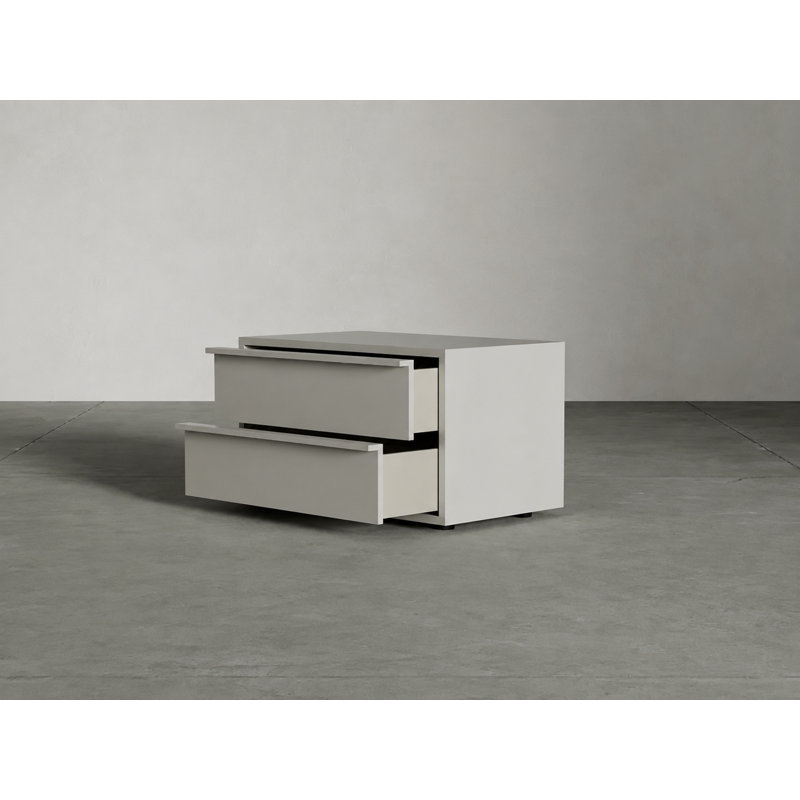 Jane 2 - Drawer Nightstand, Left, Glossy Chateau Gray