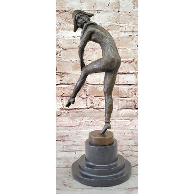 Piatto Dancer By D.H. Chiparus Bronze Sculpture Art Nouveau Figure Home Decor