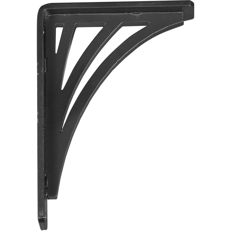 Support en fer forgé Nevio, H 8 po x l 1,5 po x P 5,5 po, Noir