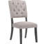 Transitional Side Chairs  2  - Beige Linen, Grey Oak, Back Design Of 2 Oak Style-566132602