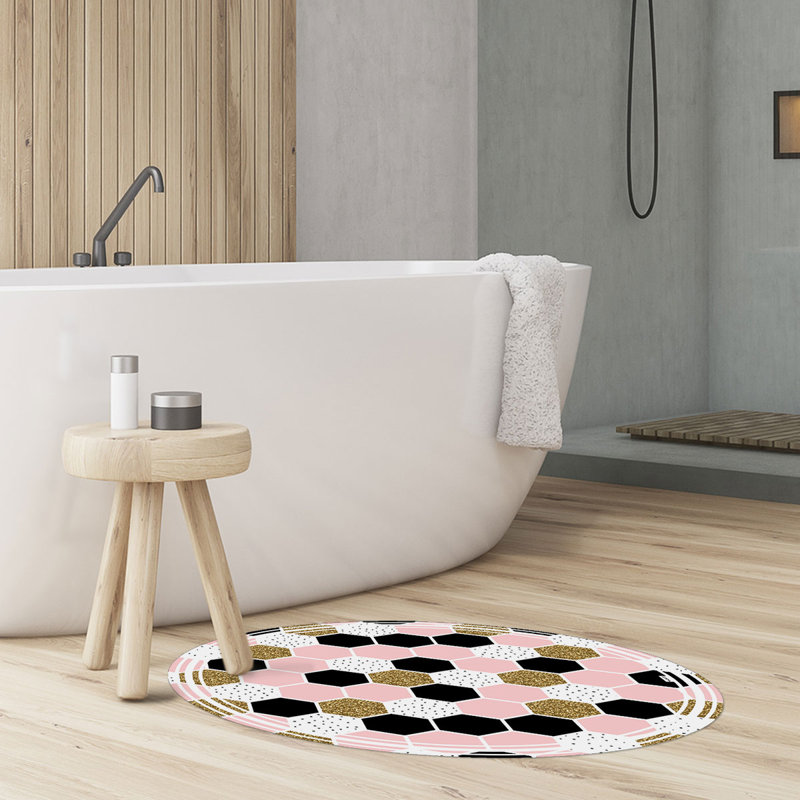 Clinkscales Geometric Kitchen Mat, Round 68cm