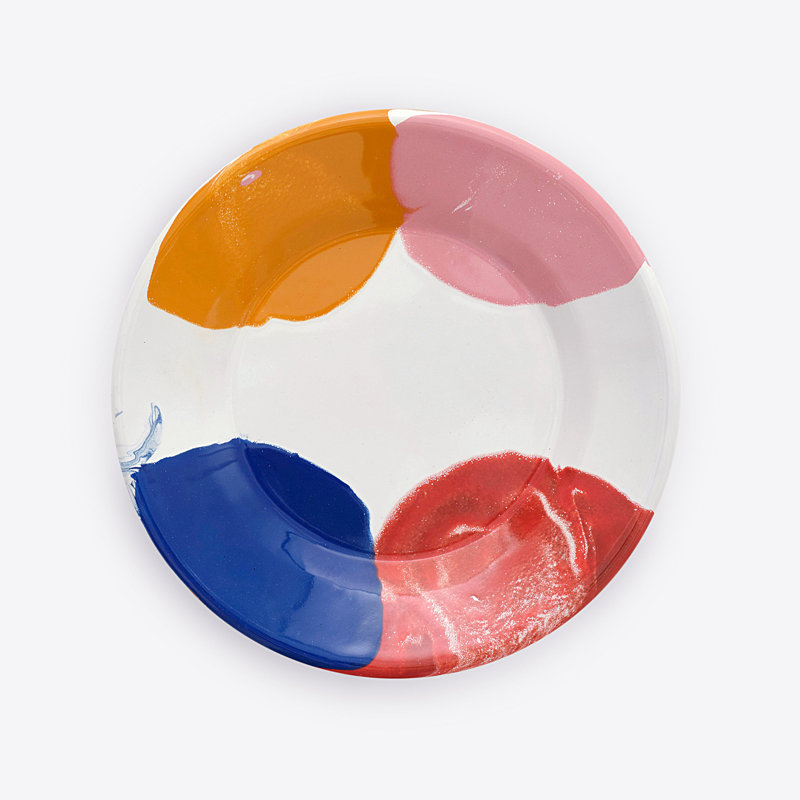 Chance Enamel Side Plate, Multicoloured, 21 Cm