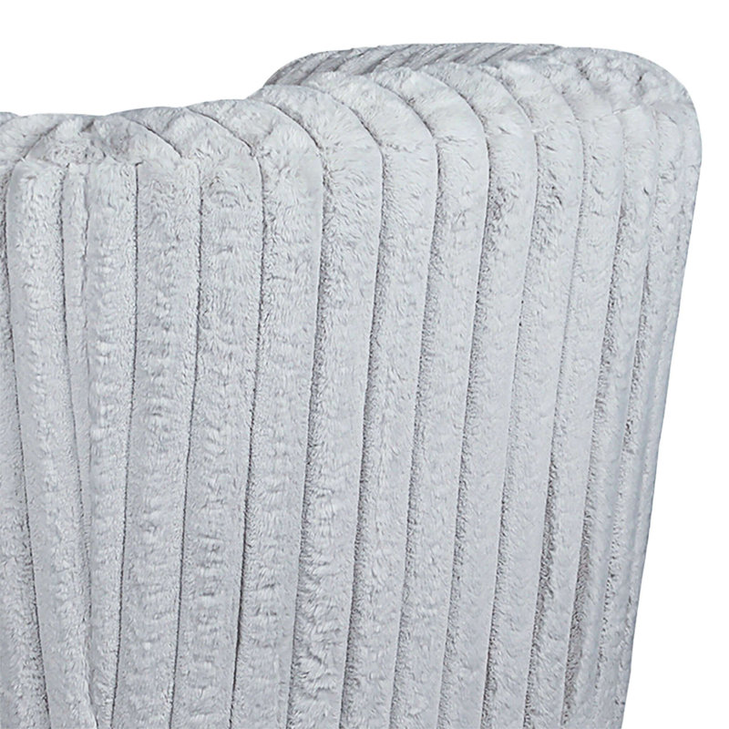 Mira Velvet Swivel Chair, Light Gray Fabric