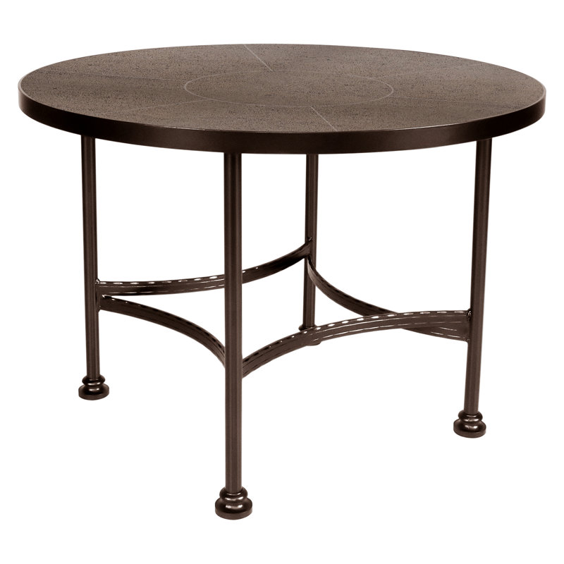 Classico Outdoor Round Dining Table, 42" W x 42" L x 29.75" H, Canyon Taupe, Copper Creek