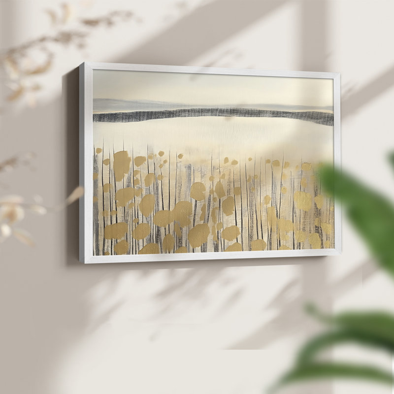 Abstract Series-LXI -Framed Print - Restickable, 8" H x 10" W, White