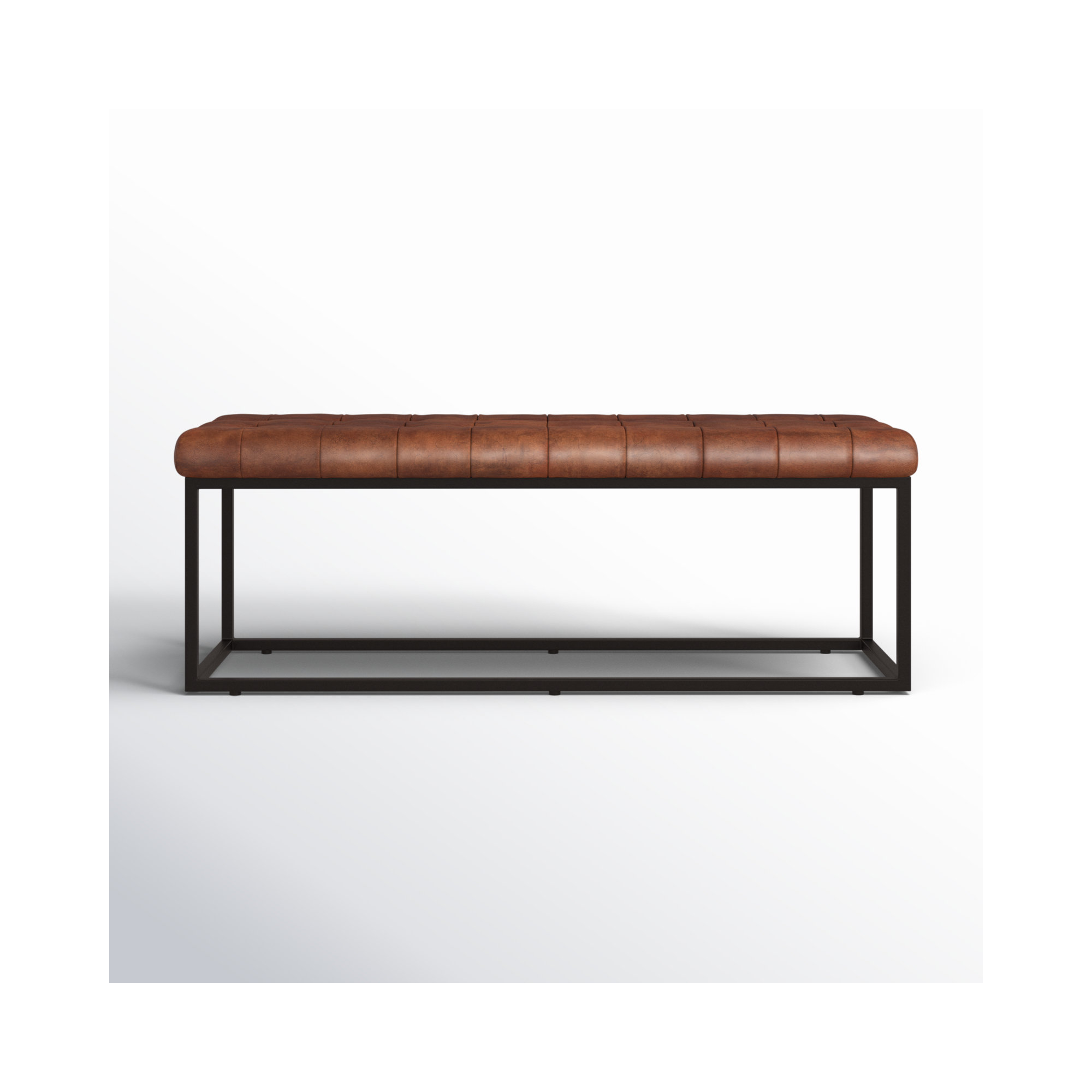 Pearson 50"-55" Genuine Leather Bench, 17.5" H x 50" W x 17" D, Saddle Top Grain Leather
