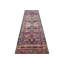 Tapis de couloir unique mauve en laine noué à la main 3 pi x 11 pi 11 po années 1960