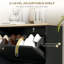 Meuble à chaussures mince pour le vestibule, rangement pour chaussures caché moderne avec 2 tiroirs rabattables et tablettes réglables, capacité de 12 paires, noir | Idée de cadeau