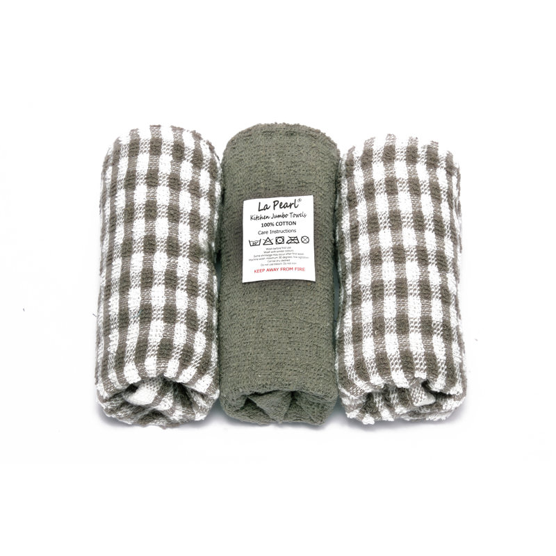 Cotton Jacquard Tea Towel Kitchen Towel, Grey