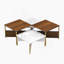 Ensemble de quatre tables gigognes polyvalentes et modernes, de forme ajustable, idéales pour divers agencements et fonctions de salon-306813611-306813610
