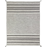 Canyon Cotton Striped Area Rug in Gray