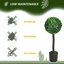 60 cm H Faux Boxwood Tree Plant in Cement Freestanding  Planter