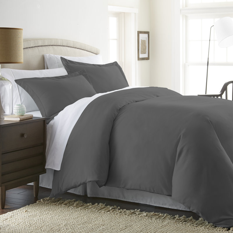 Ensemble de housse de couette en microfibre très douce Simply Soft™, Gris, Housse de couette simple + 1 taie décorative