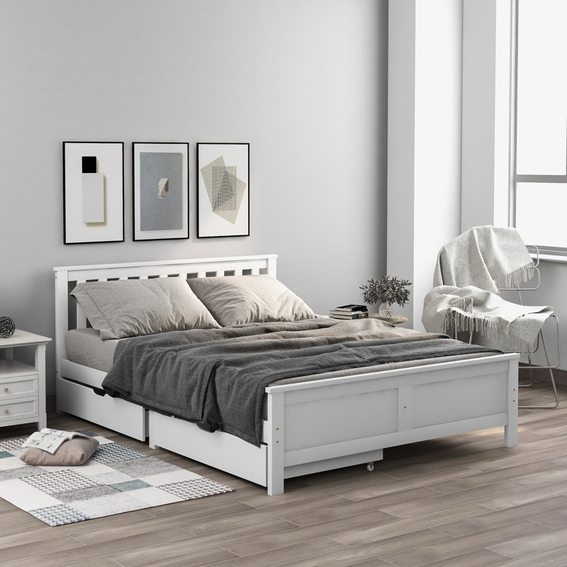 Solid Wood Bed, 135 x 190cm